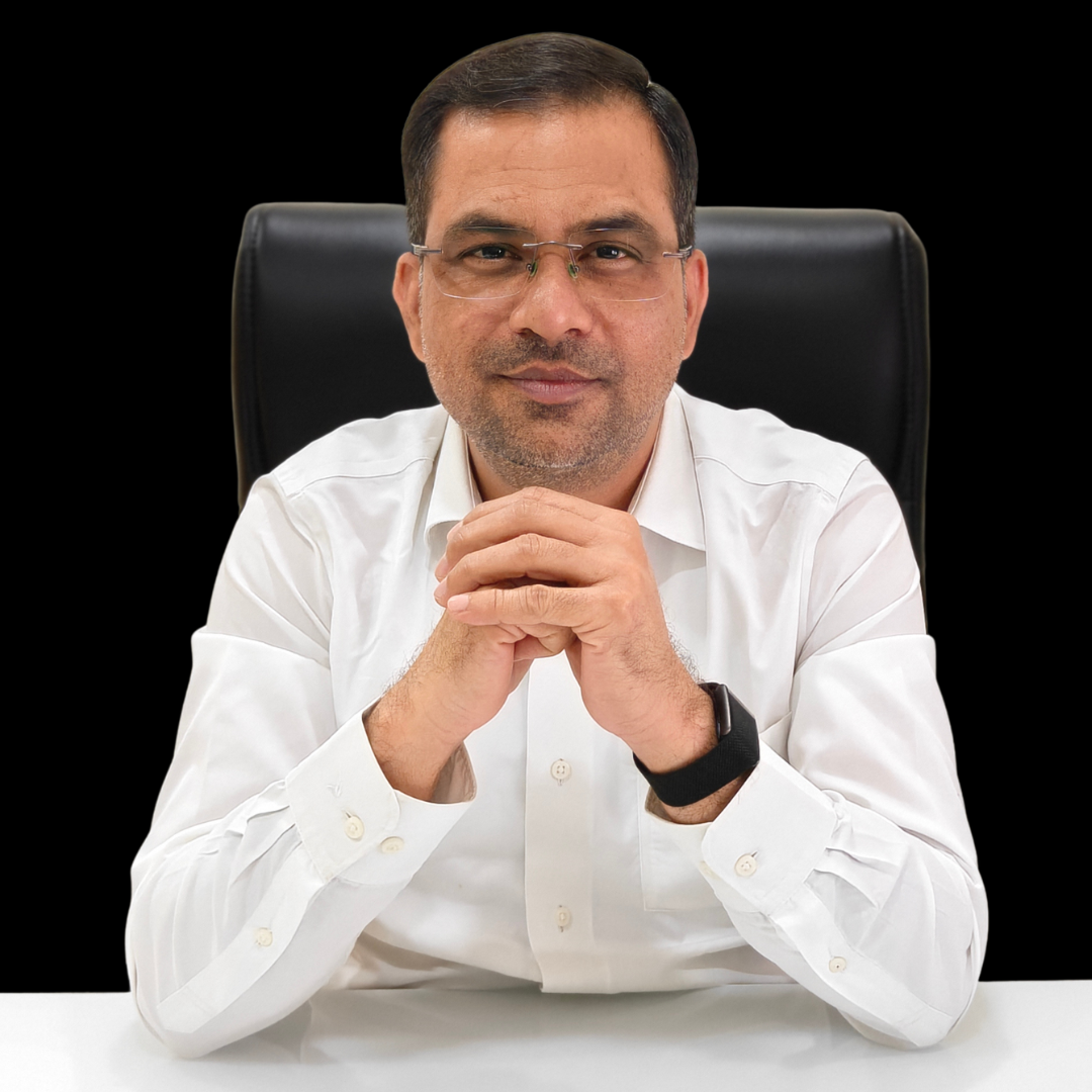 Akhil Dave, healthcare marketing strategist, in his signature white shirt